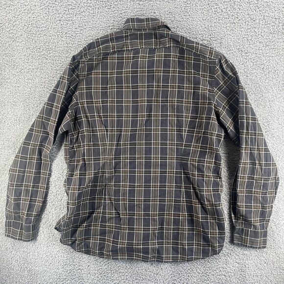 John Varvatos Star USA Men’s XXL Button Up Shirt Brown Gray Plaid - Picture 5 of 5